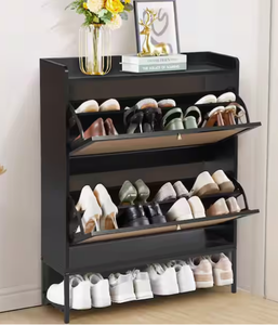 Zapatero <span class=keywords><strong>con</strong></span> 2 Cajones Abatibles y Puertas de Ratán, Mueble Estrecho <span class=keywords><strong>para</strong></span> Almacenamiento de Zapatos, Organizador de Almacenamiento <span class=keywords><strong>para</strong></span> Entrada, Pasillo - Product Image 6