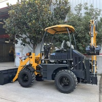 Chargeuse-pelleteuse diesel personnalisable avec transmission hydraulique, roulement haute performance, grappin, tarière, fourche et outils auxiliaires en option