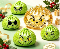 Jouet Squishy Grinch en forme de boulette, boîte surprise, jouet à presser à remontée lente, cadeau anti-stress de Noël, cadeau de fête pour enfants, vente en gros
