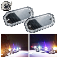 RHINO Nouvelle Feu de gabarit LED 24V pour camion, clignotant blanc et jaune, double couleur, étanche, pour poids lourds et remorques