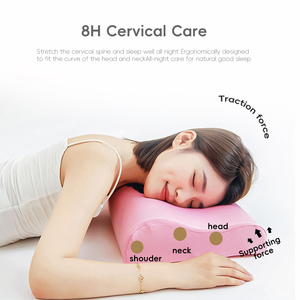 Almohada de Espuma Viscoelástica con Ondas de Masaje Personalizables YUE RISE, Protección Cervical para Adultos, con Funda de Terciopelo - Product Image 3