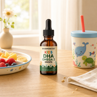 Gouttes liquides de DHA Oméga 3 pour enfants 60 ml Vegan Soutien cérébral, visuel et immunitaire pour les enfants Vente en gros