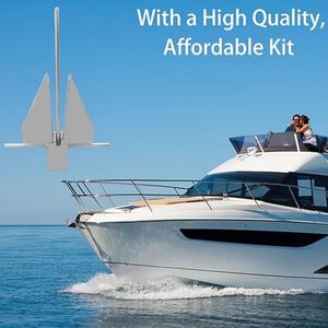 ISURE Kit jangkar perahu berat laut <span class=keywords><strong>Anchor</strong></span> Fluke dengan rantai jangkar dan tali untuk ukuran berbeda perahu Pontoon - Product Image 5