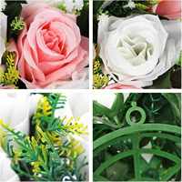 1 boule de fleurs de mariage pour centre de table, arrangement de bouquet, boules de roses pour mariages, décoration de fête d'anniversaire