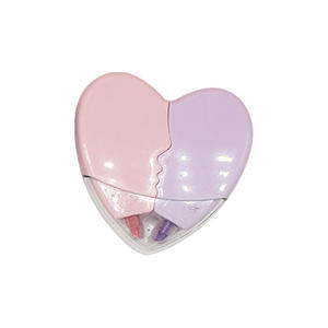 नया डिजाइन 2 में 1 प्यारा मिनी हाईलाइट पेन 2 रंग कावाई फ्लोरोसेंट मार्कर पेन बच्चों दिल का आकार कला मार्कर - Product Image 4