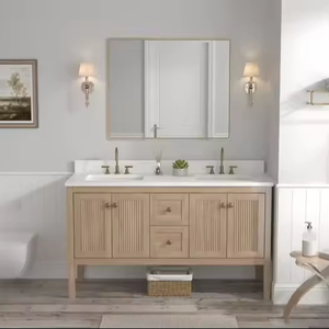 Grosir kabinet perabotan kamar mandi khusus suasana mewah pintar Vanity kamar mandi gaya sederhana dasar Amerika grosir - Product Image 6