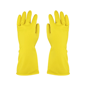 2023 China, venta al por mayor, precio competitivo, limpieza de cocina para el hogar, protectores para lavar platos, guantes largos de látex de goma amarillos - Product Image 4