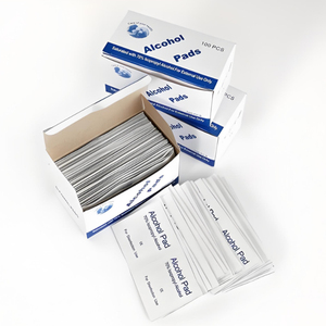 Toallitas Antisépticas Desechables con 75% de <span class=keywords><strong>Alcohol</strong></span>, 100 Unidades, Envueltas Individualmente, para Desinfección Médica de la Piel y Dispositivos - Product Image 1