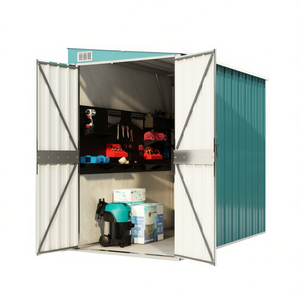 Abri de jardin mural en acier galvanisé vert 46,5x76,4x70,1 pouces pour usage extérieur - Product Image 1