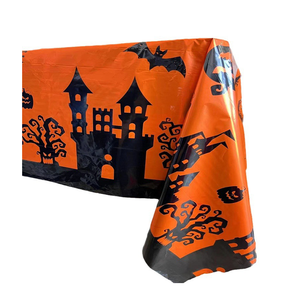 Décoration de fête nappe imperméable et résistante à l'huile jetable chauve-souris tête de <span class=keywords><strong>citrouille</strong></span> château décoration de table pour la fête d'halloween - Product Image 1
