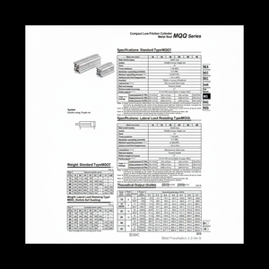 Cylindre compact à faible friction SMC Pneumatics MQQTB10-20DM pièces pneumatiques - Product Image 1