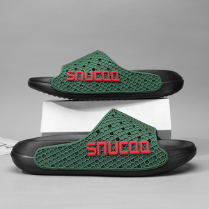 SNUCOO Black EVA Slides Open Toe Breathable Mesh Summer Indoor <b>Slippers</b> - Product Image 5