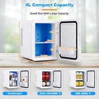 Mini-réfrigérateur portable électrique 4L, sans givre, chaud/froid, thermoélectrique, faible bruit, économe en énergie, pour la maison, l'extérieur et la voiture
