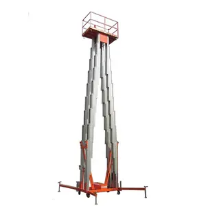 Wemet ไฮดรอลิก 8 manlift โทรศัพท์มือถือ Double Mast Lift อลูมิเนียม telescopic Aerial แพลตฟอร์มการทำงานราคา