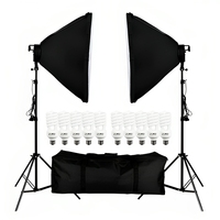 5 ampoules en 1 support boîte souple support de lumière trépied Kit photographie vidéo Studio Film Photo caméra téléphone diffusion en direct lampe boîte ensemble