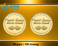 Pièce en relief de médaille de cadeau commémoratif pour la machine de jeu faite de jeton de pièce de jeu d'acier inoxydable en laiton