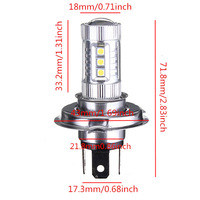 Ampoules de phares LED H4 80W 6000K, lumière blanche pure, en aluminium avec lentilles, pour la mise à niveau des voitures
