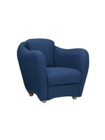 Fauteuil en textile moderne et minimaliste MINI MILLER, canapé individuel compact de petite taille, utilisation toutes saisons