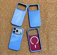Coque de protection magnétique 2-en-1 en PC rigide avec texture fibre de carbone pour iPhone 18 17 Pro Max, antichoc et couverture intégrale