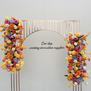 Arreglo de Flores Artificiales Colgantes LEDA, Flores de Seda Coloridas, Decoración para Pasillo de Boda, Gran Venta - Product Image 1