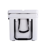 Glacière isotherme rotomoulée 75QT robuste avec roues, panneau solaire, compresseur, pour canettes, portable, pêche, camping, conservation de la chaleur, logo
