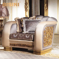 Français de luxe Versailles Style Or Antique Encadrée Couronne Lit Rembourré avec Crème Blanc Capitonné En Cuir