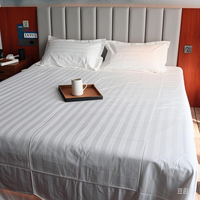 50% coton 50% Polyester luxe coton draps de lit ensemble de draps coton léger rayé Design pour hôtel ensemble de literie lin