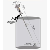 Mélangeur pneumatique antidéflagrant en acier inoxydable pour IBC, mélangeur chimique pour peintures et fûts d'huile, résistant à la corrosion, avec levage intégré