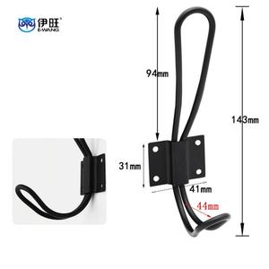 EWANG Double Vintage Organizer <b>Hanging</b> Wire Hook <b>Clothes</b> Hanger <b>Wall</b> <b>Mounted</b> Rustic Coat Hooks - Product Image 2