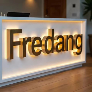 Enseignes lumineuses LED 3D personnalisées avec logo rétroéclairé, lettres en acier inoxydable pour entreprises, magasins, bureaux, enseignes murales - Product Image 5
