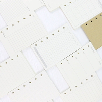 Organiseur Rechargeable A5/A6/A7 à 6 Anneaux avec Pages Intérieures Lignées/Pointillées/Quadrillées/Quotidiennes/Hebdomadaires/Mensuelles pour Écriture et Cadeau