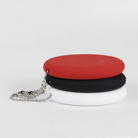 Porte-monnaie ovale en silicone à ouverture par pression avec chaîne à billes, porte-clés, logo personnalisé, mini porte-monnaie portable pour cadeau promotionnel