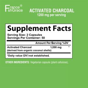 Suplemento de Carbón Activado Altamente Absorbente, Apoya la Función Inmunológica, Cápsulas de Carbón Activado de 1200 MG - Product Image 2