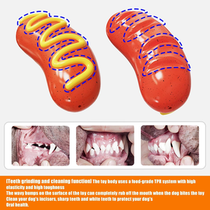 Jouet pour <span class=keywords><strong>chien</strong></span> de grande taille en forme de hot-dog, pour chiens de taille moyenne/grande, pour mâcheurs agressifs, jouets <span class=keywords><strong>à</strong></span> mâcher durables pour animaux de compagnie - Product Image 5