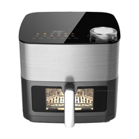 Air Fryer Digital 12-in-1 8L Full Stainless Steel 2100W dengan Ruang Pengisian Air 3D Stereoskopik untuk Keluarga dan Pesta