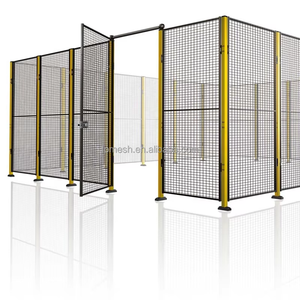 Workshop Production Line Fencing Machine Safety Guarding Metal <strong>Post</strong> <strong>Fence</strong> Iron Wire Mesh Robot Boundary Wall <strong>Fence</strong> - Product Image 1