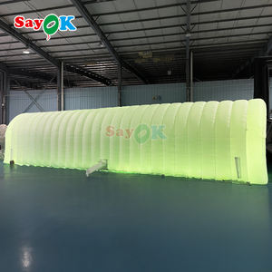 Sayok Tente <span class=keywords><strong>tunnel</strong></span> gonflable <span class=keywords><strong>de</strong></span> luxe à éclairage LED Tente gonflable blanche pour fête événementielle - Product Image 3