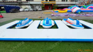 Plateforme flottante gonflable pour vélo aquatique, quai modulaire en PVC Drop Stitch pour sports nautiques, idéal pour la location en station balnéaire ou à usage commercial - Product Image 4
