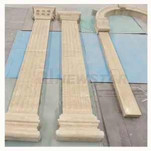 Exterior decoration travertine limestone corbels Travertine exterior stone window sill limestone window arches trim