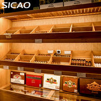 SICAO personnalisé luxueux importation cèdre en bois chambre à cigares humidificateur réfrigérateur réfrigéré refroidisseur à cigares humidificateur vitrine Abinet
