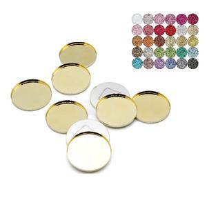 Modern lüks yuvarlak teneke tavalar göz farı yedekler şık bitirmek makyaj alüminyum Pan - Product Image 3