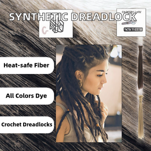 European American Synthetic Crochet Dreadlock Wig High Temperature Fiber <b>Machine</b> Double Weft <b>Braiding</b> <b>Hair</b> All Colors - Product Image 2