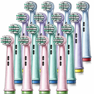 Têtes de brosse de rechange pour brosse à dents électrique rechargeable, nettoyage en profondeur, poils doux, accessoires de soins bucco-dentaires personnels - Product Image 2