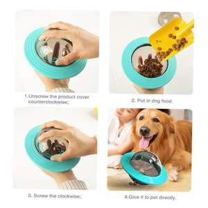 Хит продаж, устойчивый к укусу Прочный Многофункциональный собачий Кот НЛО мяч пазл для собак игрушка для лакомства для собак экологически чистый корм для домашних животных - Product Image 4