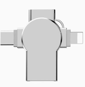 ราคาโรงงาน คุณภาพสูง แฟลชไดรฟ์ USB OTG 4-in-1 สำหรับโทรศัพท์มือถือและแล็ปท็อป - Product Image 1