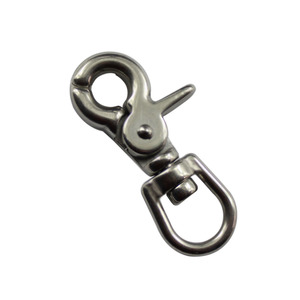 Vente en gros 65mm acier inoxydable 304/316 fermoir mousqueton oeil pivotant déclencheur ressort mousqueton pour laisse de chien - Product Image 6