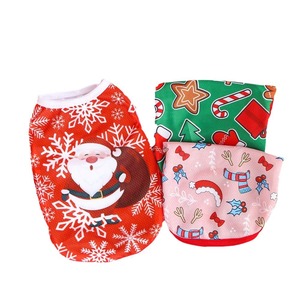 Gilet de Noël pour animaux de compagnie, pour chats et chiens, en polyester imprimé, design mignon, style court, ZYK0028 - Product Image 5