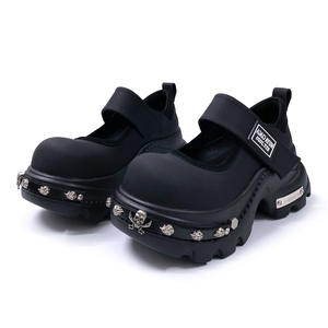 รองเท้าส้นเตารีดทรงกลมสไตล์พังก์สำหรับผู้หญิง Y2K สไตล์หวานซ่อนเปรี้ยวเท่ห์ แนวซับคัลเจอร์ แมรี่เจนส์ - Product Image 2