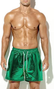 <strong>Men's</strong> Sequin Sparkly Elastic Waist Shorts Shiny Straight Leg Partywear Shorts Pants <strong>Men</strong> <strong>Rave</strong> <strong>Clothing</strong> - Product Image 5