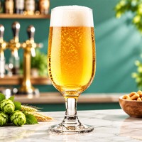 Verre à bière transparent 301-400ml, gobelet ovale réutilisable pour vin, jus, cocktail, utilisation en bar
